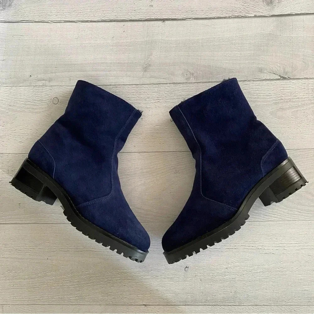 Women's Navy Winter Boots